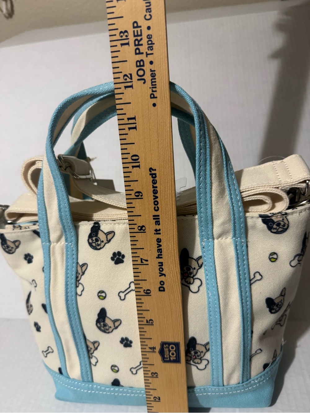 AEROPOSTALE Aero French bulldog canvas tote  BNWT - Picture 7 of 11